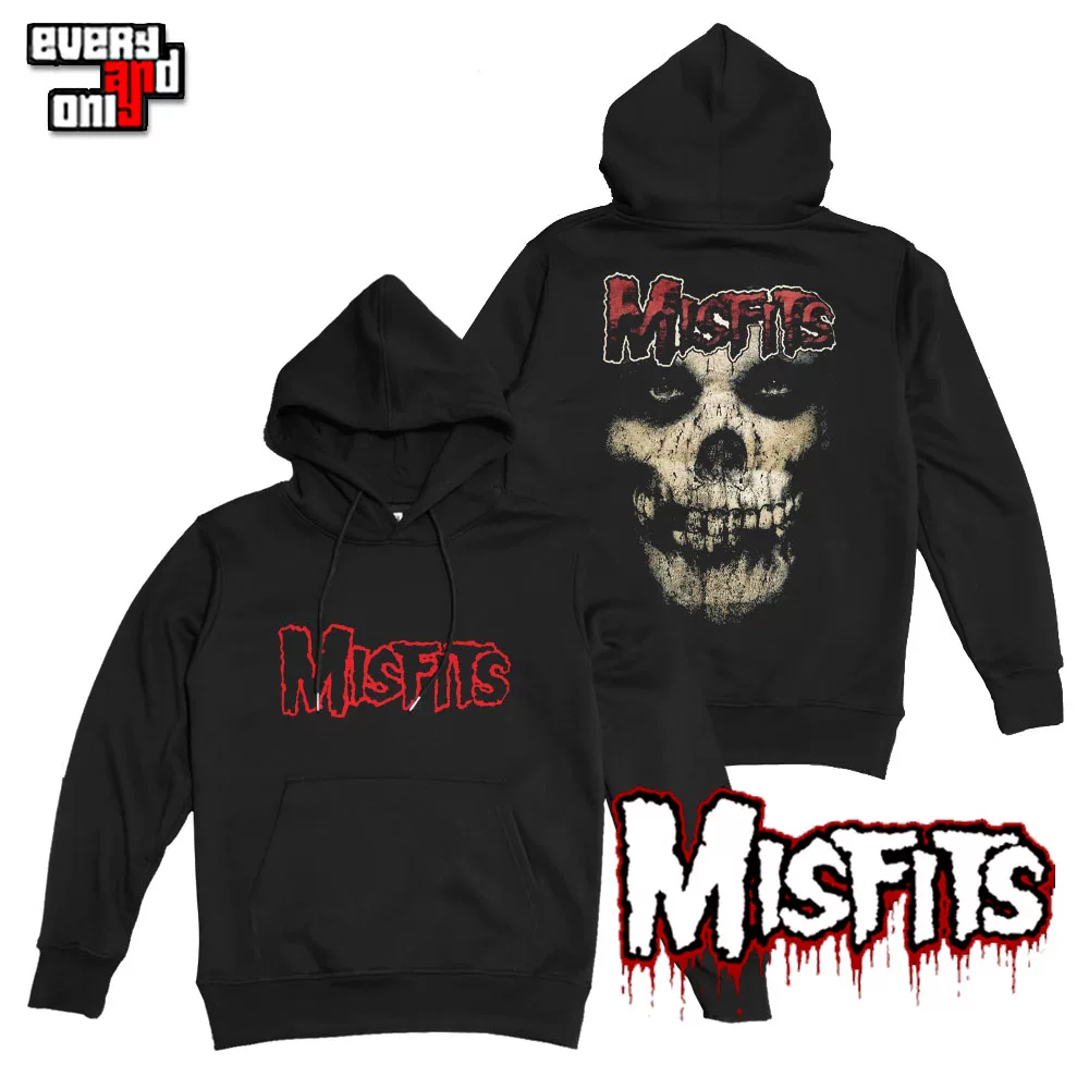 MISFITS панк-рок группа череп SKULL печатной повседневной американской худи со склоненным волком
