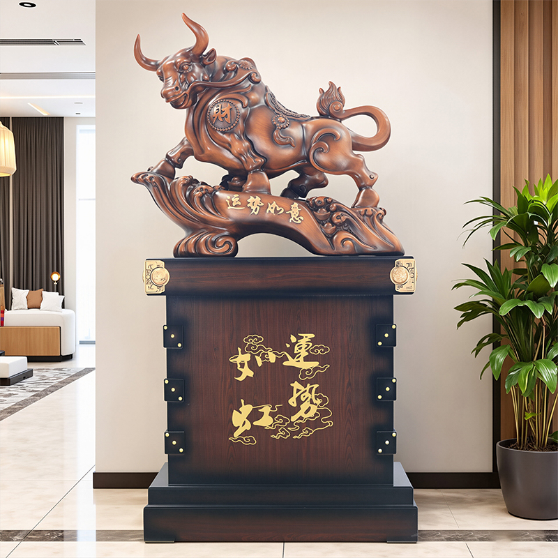 Large Cow Figurine for Office, Company Opening, Good Luck Gift, Restaurant Decoration, Craft Gift, High-End Present