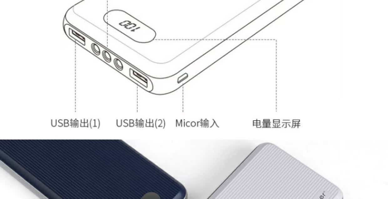 Cáp Yang Yang Mai Po sạc kho báu 20000m mAh cầm tay điện thoại thông minh điện thoại di động phổ biến nhẹ - Ngân hàng điện thoại di động cục sạc dự phòng anker