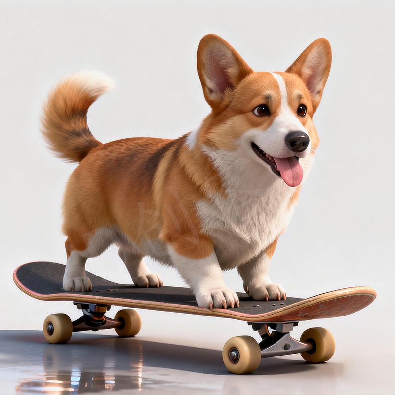 Original Design of Pet Dog 3D Printing Data in Stl/Glb Format, Not a Physical Object (Corgi Dog Riding a Skateboard) Original Design of Pet Dog 3D Printing Data in Stl/Glb Format, Not a Physical Object (Corgi Dog Riding a Skateboard)