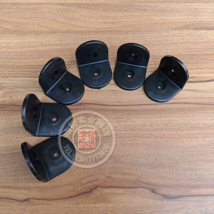 Bathroom Partition Hardware Fittings Right Angle Plastic Corner Code Fixed Size L Corner Polypropylene Black Corner Code L Size