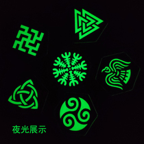 Outdoor luminous Velcro chapter Viking mysterious energy Rune natural pattern abstract morale armband personality badge