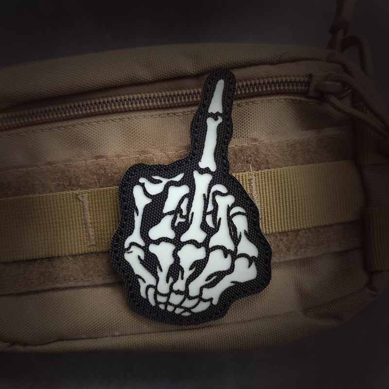 Tide personality night magic posts skull fingerpunk creative pattern clothes sticker armband tactical carrier paste