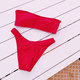 ສະໄຕລ໌ເອີຣົບແລະອາເມລິກາ sexy bandeau ຮ້ອນສະໄຕສູງ slit briefs bikini swimsuit ສີແດງ LM-44