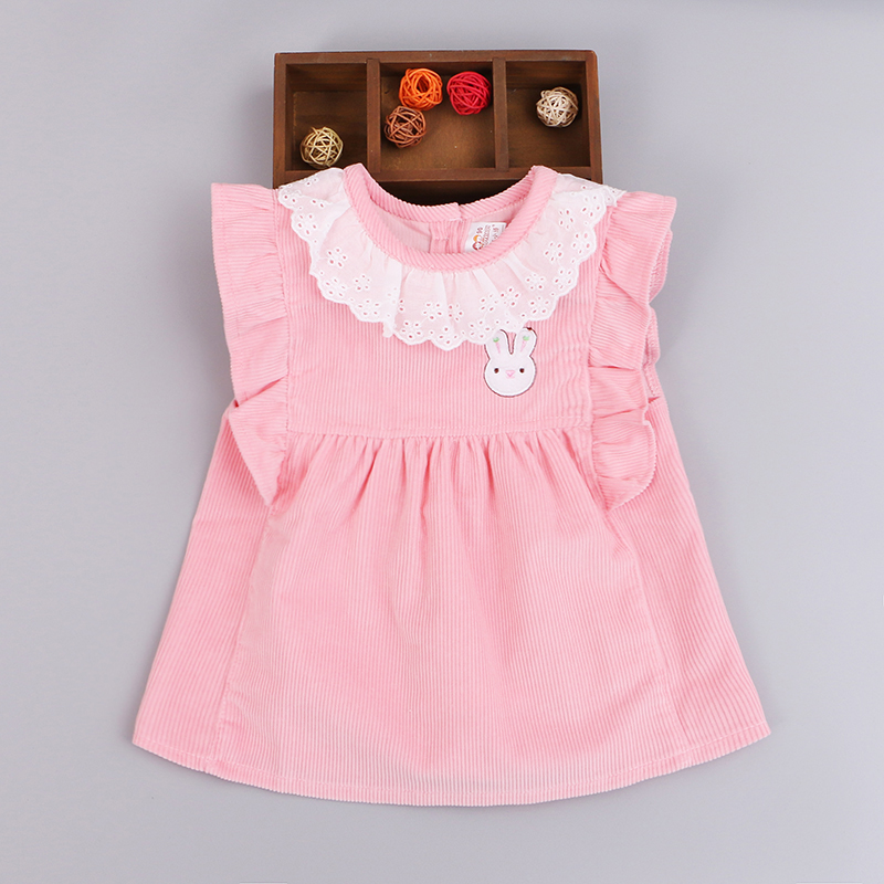 Children's apron waterproof corduroy baby coverall bib