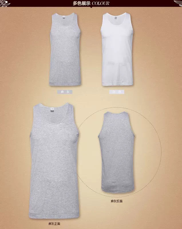 2 Gói Ba Shot Vest Ribbed Cotton Cotton Men Tank Base Sweat Tank Không tay Thể dục Thở Thể thao Vest - Áo vest