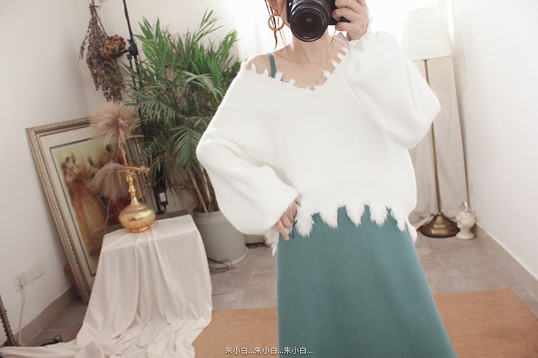 Dầu ấm retro! Ins lớn nóng ngắn! Áo len cashmere tua rua đan áo len A 3332 thời trang nữ đẹp
