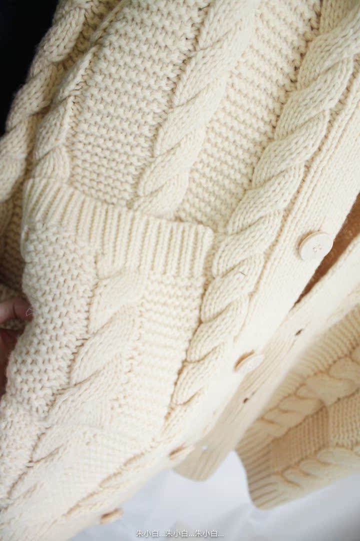 Hàng bò! Nặng tay! Vòng xoắn Bắc Âu! Áo len dày và thon, dày và dày B 3509 áo khoác cardigan nữ form dài