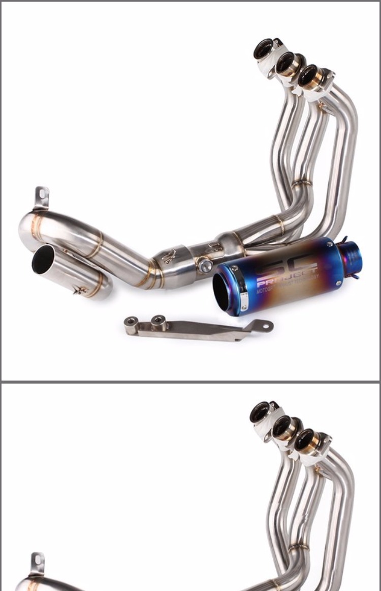 Xe máy Yamaha MT09 thép không gỉ phần giữa phần trước toàn bộ phần Yamaha FZ09 phân khối lớn sửa đổi ống xả - Ống xả xe máy pô xe máy các loại