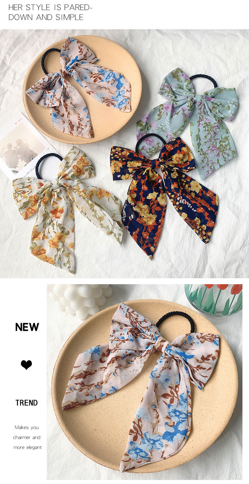 Ribbon Big Bow Knot Hair Rope Rubber Band  Tie Head Korean Hair Scrunchies Retro  Hair Rings Wholesale display picture 2