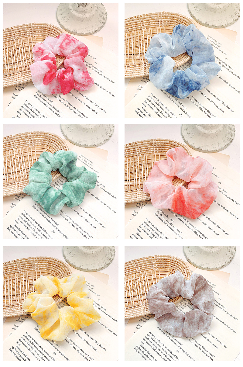 Chiffon Large Intestine Hair Ring Candy Color Simple Tie Hair Elastic Band Cute Hair Accessories display picture 5