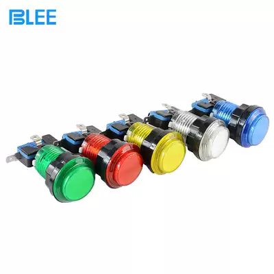 Small round button with light 32mm Pat music conversion small round button Game machine small round button switch with light button