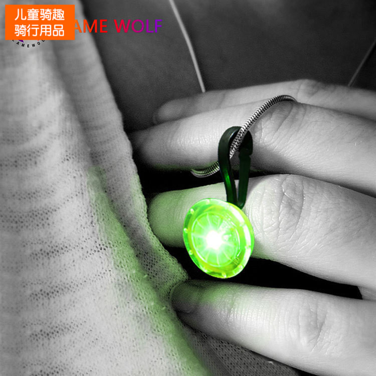 Children's bike waterproof light Shoulder Bag Light Hook light Clamps Light Shine Warning Pull Chain Light Pet Light Running Light