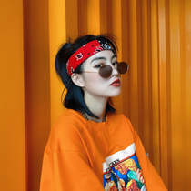 Headscarf female tide male hip-hop Korean version of Tide brand street dance hiphop hip square towel street sports hair band Net red out