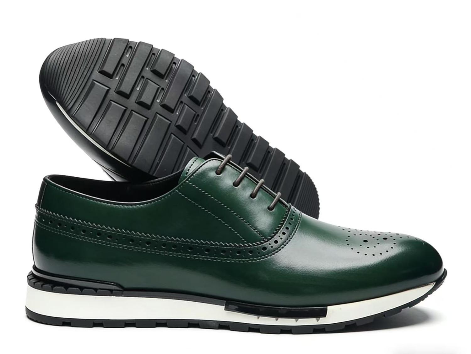 Chaussures Homme en Cuir de Vachette Business Casual à Lacets Semelle Caoutchouc
