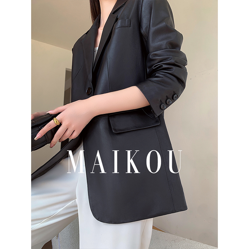 High-Quality Sheepskin Lambskin Genuine Leather Jacket Suit New 2026 Hot-Selling Women's High-End Suit