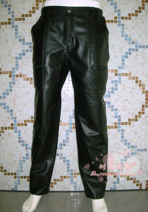 Pantalon cuir homme droit pour hiver - Ref 1492788 Image 7