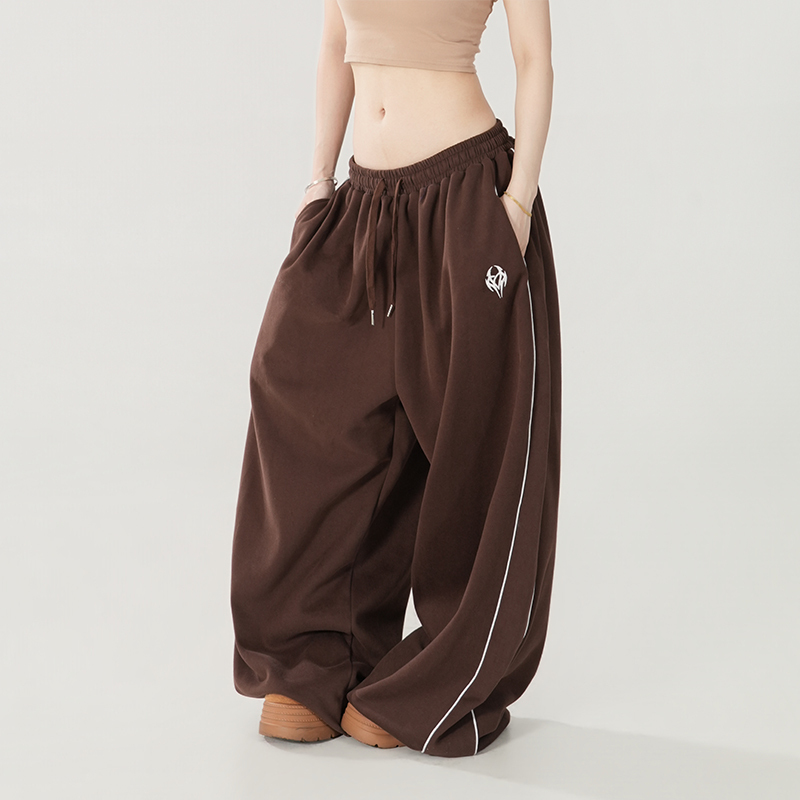 Prtuue Original Jazz Dance Pants Autumn and Winter Coffee Color Drapey Casual American Style Hot Girl Outfit Sweatpants Prtuue Original Jazz Dance Pants Autumn and Winter Coffee Color Drapey Casual American Style Hot Girl Outfit Sweatpants