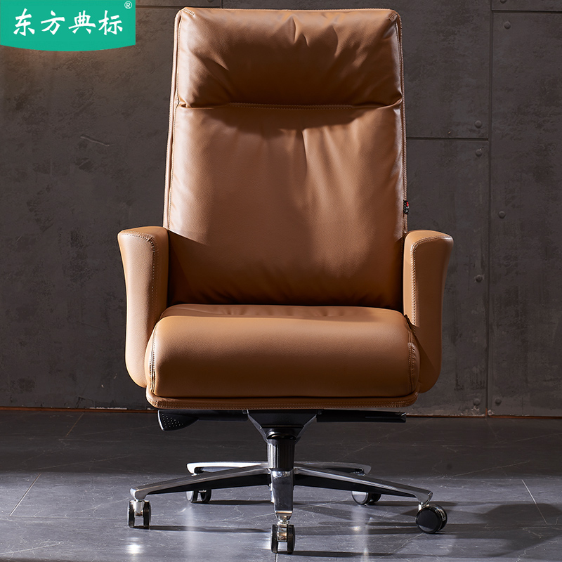 Genuine leather owner chair minimalist Amenities Comfort Office Chair Light Lavish Home book Room Computer chair Bull Leather Large Class Chair Swivel Chair
