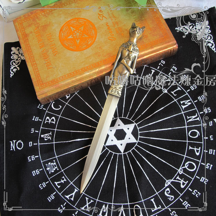 Soulmate new products Wind element Tarot card four elements Zinc alloy Pharaoh's blade Letter opener Paper cutter