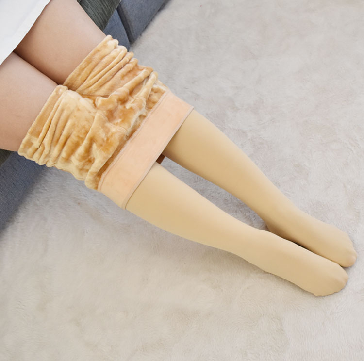 Mùa thu đông dày cộng với quần legging nhung vớ chị béo 200 cân cao cộng với phân bón XL màu thịt ấm quần lửng quần tất đẹp cho bé
