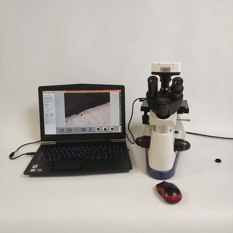 Computer digital inverted gold phase microscope 40-1000X 3 million pixel CCD camera ductile iron cladding