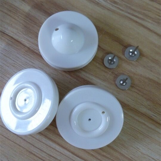 White small round supermarket anti-theft label, clothing anti-theft hard label, clothing door chain buckle, supermarket anti-theft magnetic buckle