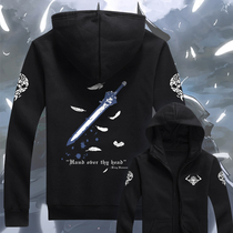  Anime fate fate fgo black saber Joan of Arc hooded sweater Two-dimensional golden sparkle king Hassan jacket