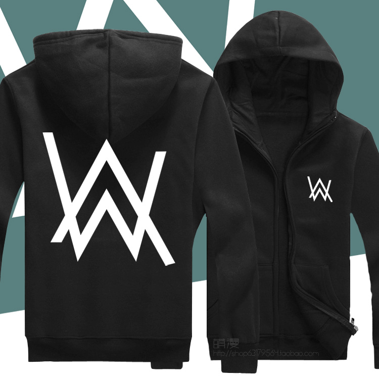 Alan Walker áo len Zip Hoodie Alan Walker với áo khoác DJ