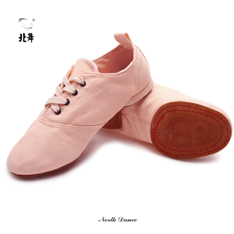 North Dance Pink Adults Children Canvas Jazz Boots Soft Bottom Dance Shoes Big Bottoms Workshoes Women Ballet Shoes Square