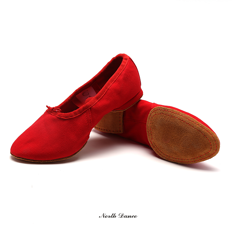 North Dance Canvas Teacher Shoes Low Heel Ballet Shoes Big Bottoms Folk Dance Jazz Shoes Belly dance shoes Men and women