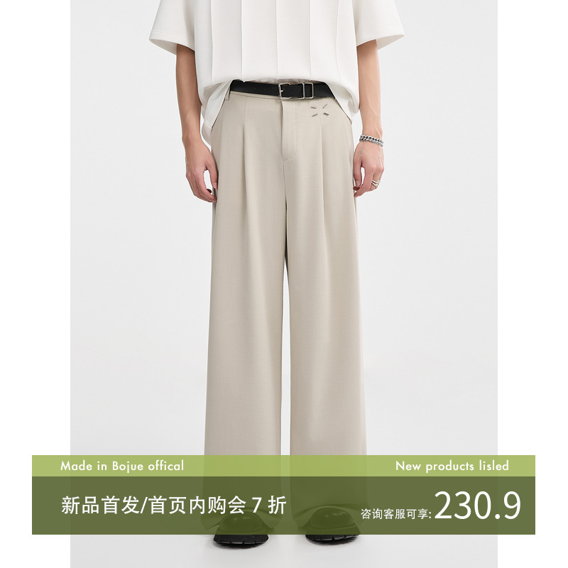 【テンセルアセテート薄手清涼感】アールミスターメンズ25夏デザインゆったりカジュアルパンツ韓国風パンツ