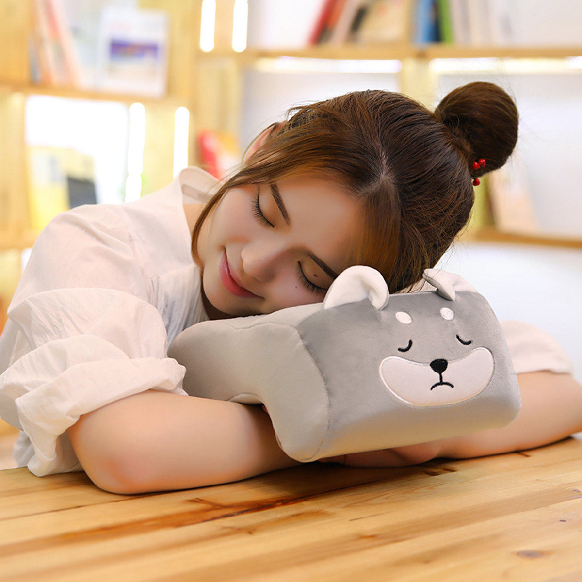 Cartoon office nap pillow sleeping pillow lying sleeping artifact