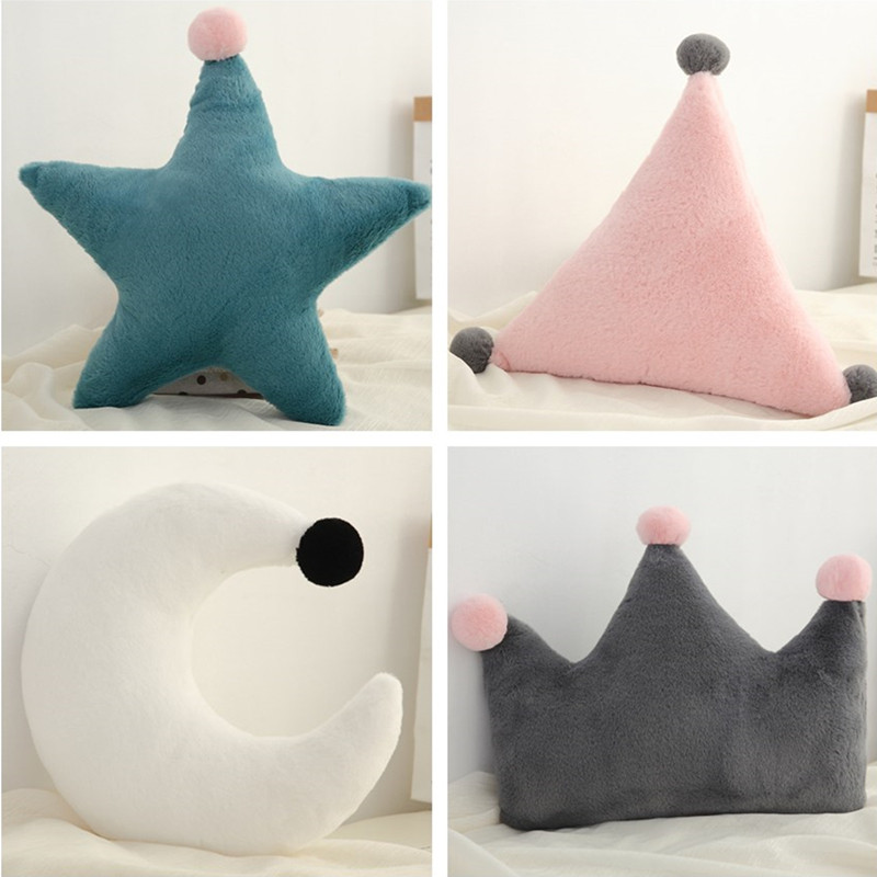 Nordic ins sofa pillow cushion bed head back pillow crown pillow bay window decoration decoration chair girl heart