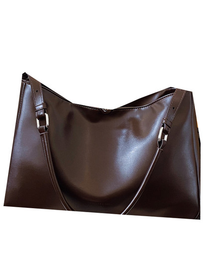 YUEN时髦松弛感ins复古单肩斜挎腋下通勤街头公文挎包手提包男女