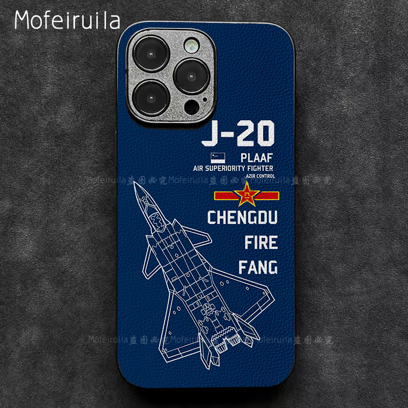 J-20 J-16 Fighter Jet Huawei Pura70Ultra Phone Case Apple 17/16 Compatible Leather Oneplus Ace5 Military Style Mate80Pro Mate70 Protective Case Pura 80 Xiaomi17