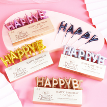  Gold silver number English candle Letter candle happy birthday Happy birthday Nouveau Riche gold