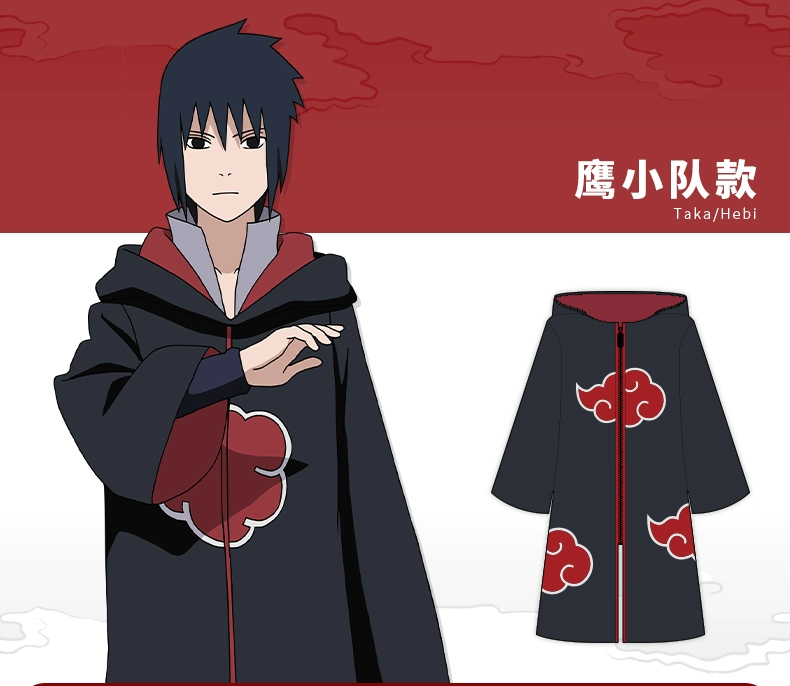 Naruto chính hãng Đại Bàng Đội Áo choàng cosplay tổ chức Akatsuki quần áo Sasuke Sasuke mây đỏ áo choàng áo choàng c