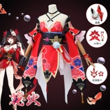 Коллапс звезда Dome Железнодорожный фейерверк косметный маска дурак 2D игра анимация косплей одежда женская парик