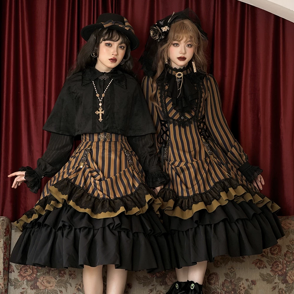 Истинно ретро длинный рукав, индивидуальная пошив, стиль Lolita, Lolita OP