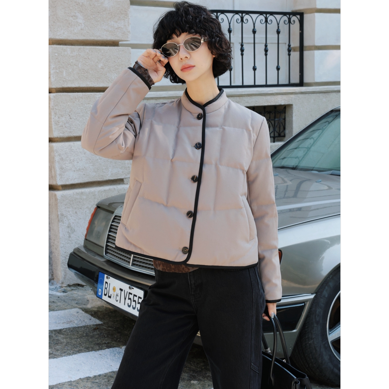 Tt Designer [Frost Traveler] High-End Checkered Quilted Windproof 90 Goose down Jacket for Women, New Winter Model