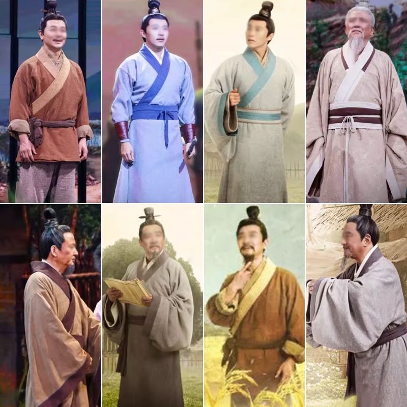 Spring and Autumn Classics, Chinese Poetry, Ritual Records, Zheng Xuan's Cotton and Linen Hanfu, Men's Scholar Clothing, Scholar's Attire, Ancient Costume