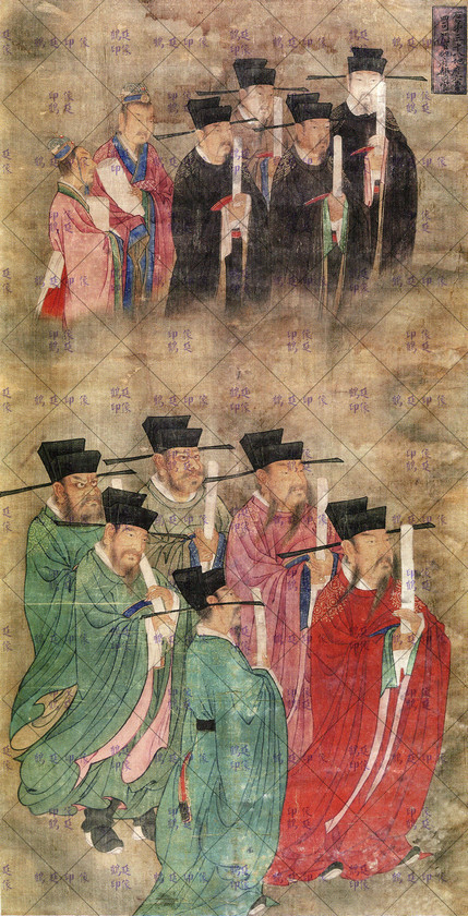 Difu Liu Cao Si Si Si Portrait Judge Di Fu Portrait Water and Land Painting does not contain mounting 90X46cm