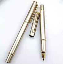 Old pen two-color gold-plated nib full metal pen 24 nib 0 5 bright tip squeeze old ink absorber