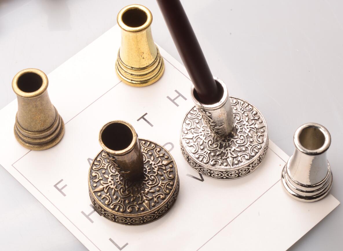 Classical metal pen holder pen holder pen holder pen inserts for old ancient bronze silver two optional notes