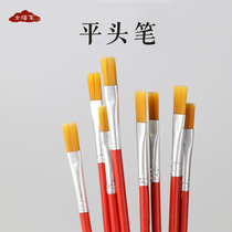 Nylon flat pen oil paint brush watercolor gouache acrylic pen row painting brush art brush industrial painting brush paint pen