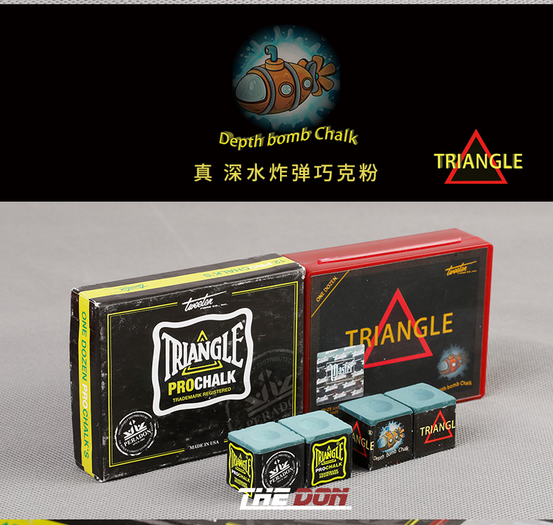 Nhập khẩu chuyên nghiệp đầu hươu tam giác bột tam giác snooker đen tám hồ bơi cue sô cô la bột nhỏ súng cung cấp phụ kiện giá gậy bi a