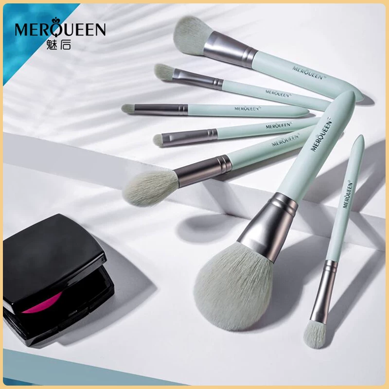 Brush, loose powder, soft highlighter, makeup primer, 9 pieces, for beginners