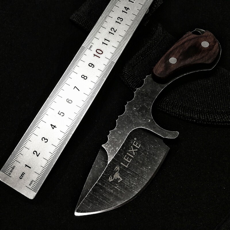 Nordic outdoor portable small straight knife multifunctional knife outdoor survival knife self-defense hand saber fruit tea knife