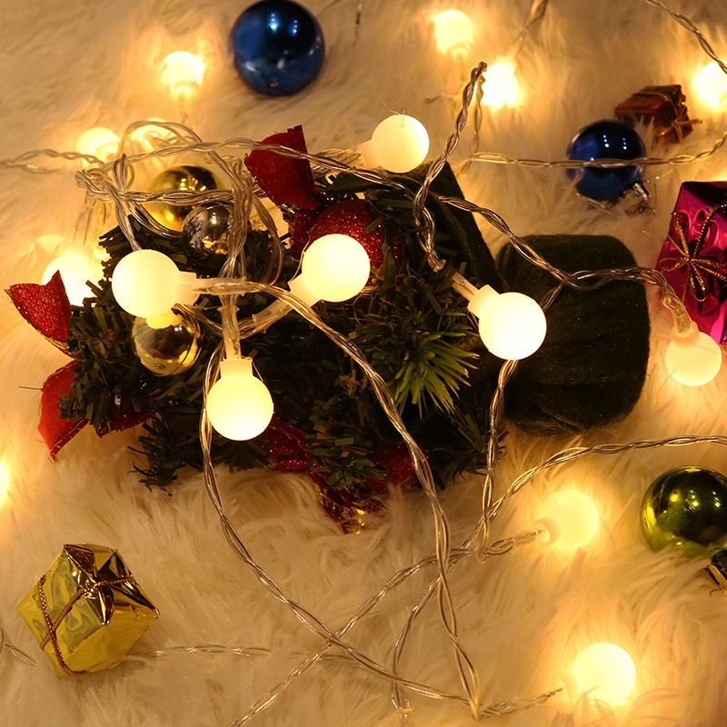 LED light string battery USB subsection round ball light string full of stars Christmas small festoons star lamp net red ins decorative lights